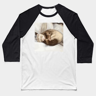 Sleepy Ferret Baseball T-Shirt